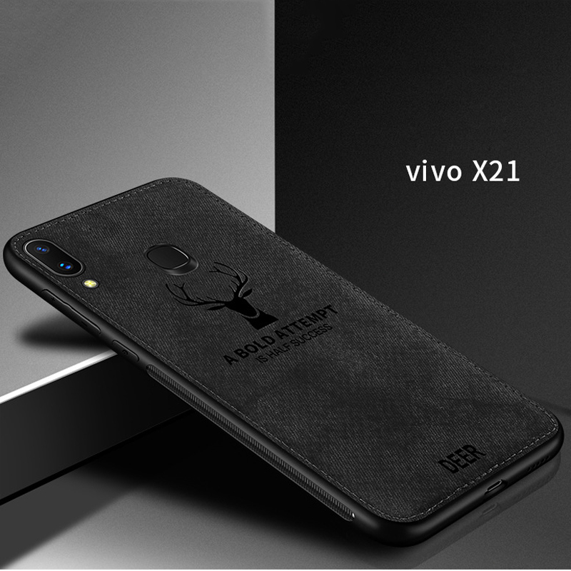 PC Skin cover elk deer New Creative canvas Phone Case Shockproof for Vivo X21