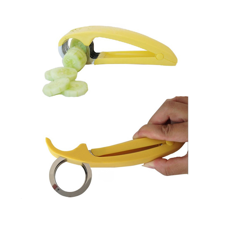 Banana Slicer Chopper Fruit Cutter Cucumber Vegetable Peeler Salad Home Cooking Tools Kitchen Accessories