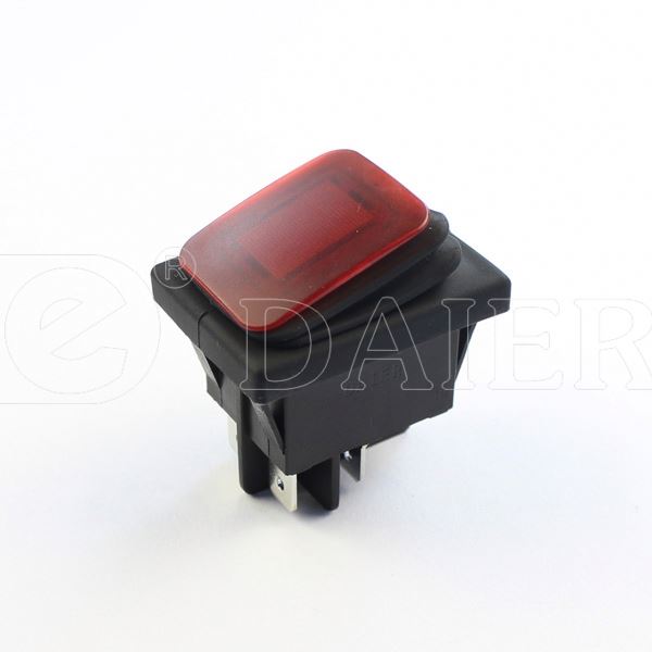 16A 250VAC Double Pole 4 PIN ON OFF Locking Rocker Switch