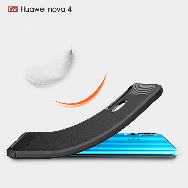 Carbon Fiber Tpu case For Huawei Nova 4 Soft CF Cover