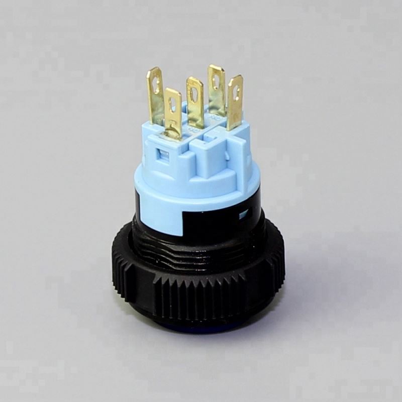 Single Pole 6 Pin Bi-color LED Maintained Push Button