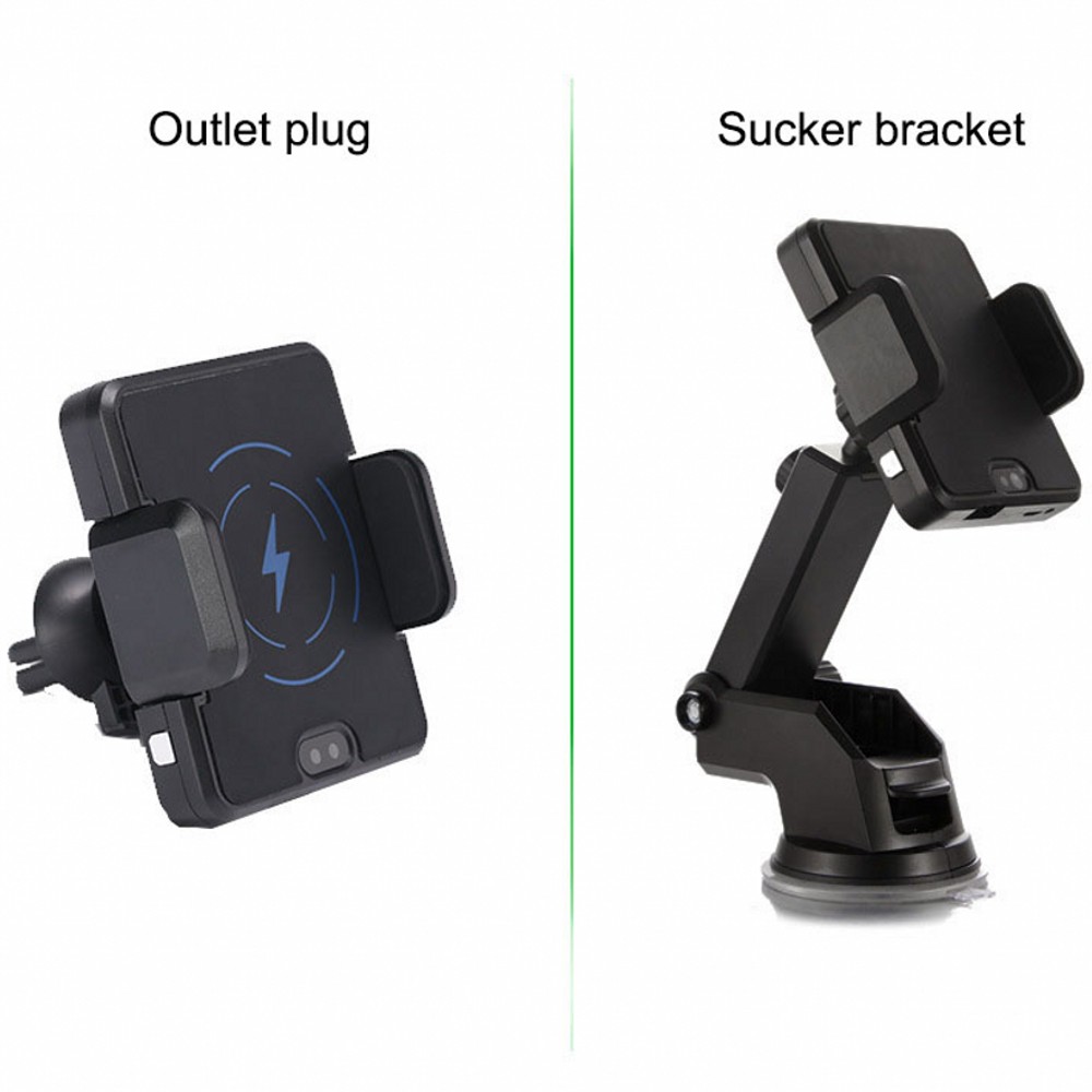 QI Wireless Car Charger For IPhone X 8 Plus Samsung Galaxy S8 S9 Plus Note 8 Infrared Sensing Stand Holder Fast Charging