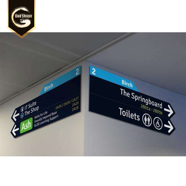 Outdoor Hospital Waterproof Acrylic LED Pylon Wayfinding Sign