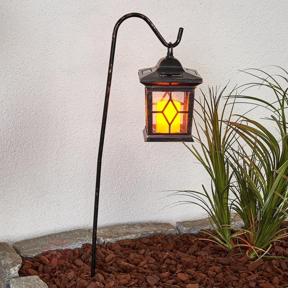 solar Classic solar garden table light Outdoor Solar Powered Led Hanging Flickering Coach Lantern Candle Lamp Light