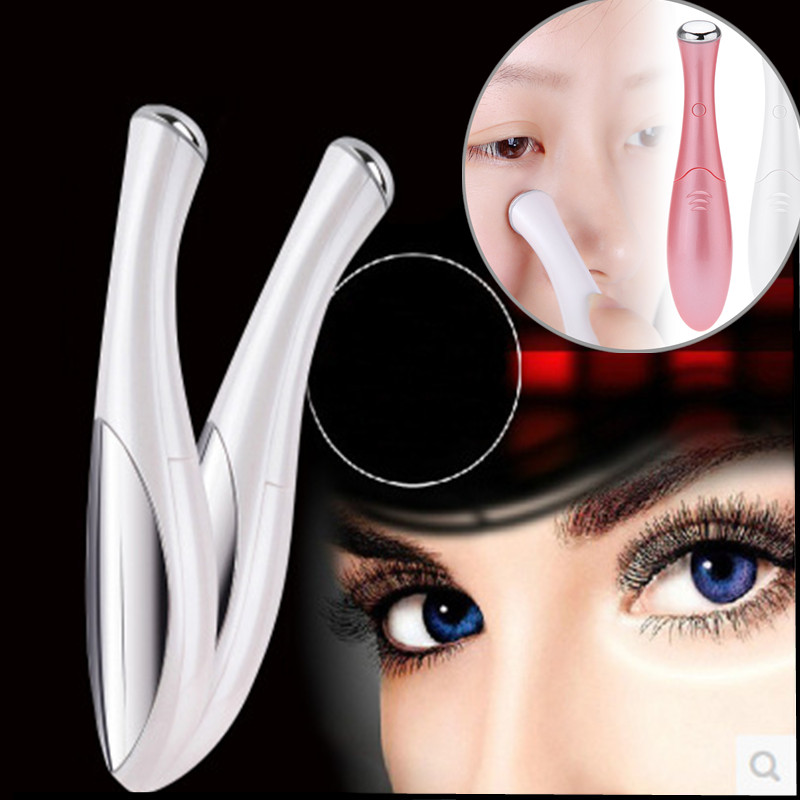 Clear Stock Beauty Mini Eye Massage  Pen  Electric Eye Massager Facial Vibration  massage pen Thin Face Magic Stick