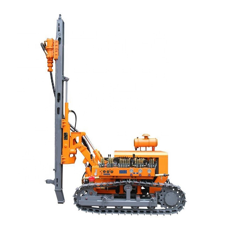 Portable crawler Pole hole DTH drilling rig