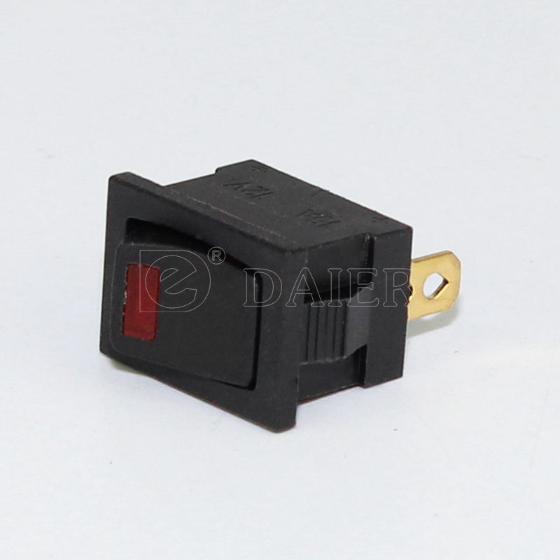 Mini Auto Rocker Switch ON OFF 3Pin Dot Led Illuminated Leci RS601 Rocker Switch T125