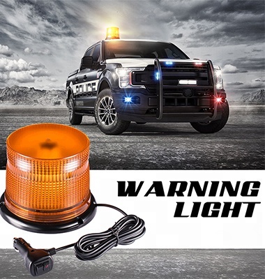 60W DC 12V-24V Amber LED Emergency Hazard Warning Flashing Light for Truck Vehicle School, bus