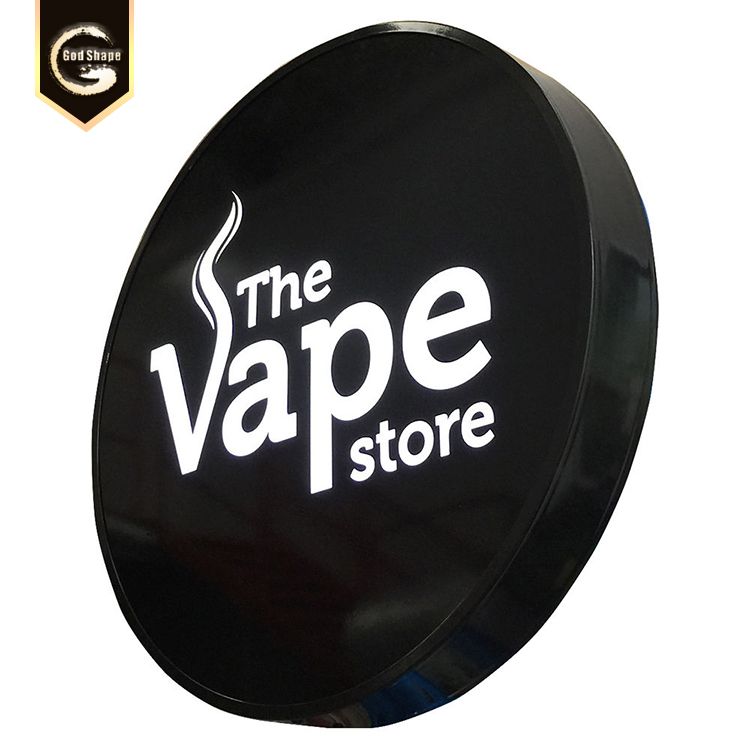 Digital Flex Round Led Double Sided  lightbox Acrylic Round Shape Circular Circle logo Light Box
