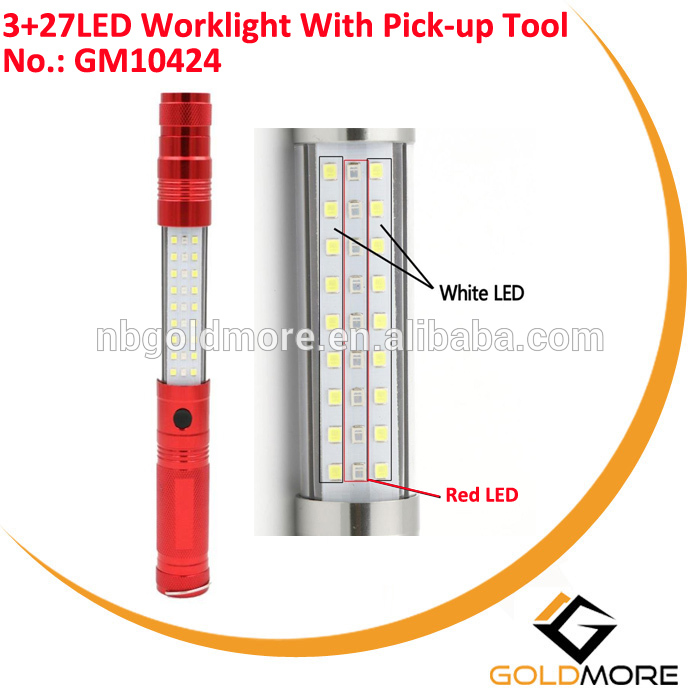 Goldmore2 Magnetic 3+27 White And Red SMD LED Working Inspection Light With Pick-up Tool