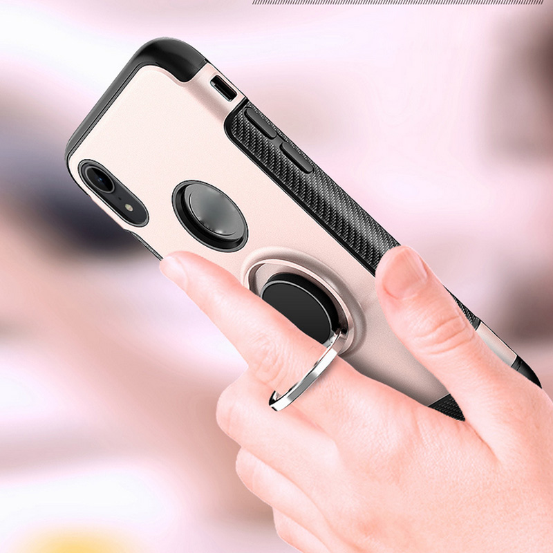 Multi-function ring car magnetic phone case for Iphone X Xs Max XR anti-drop Cover