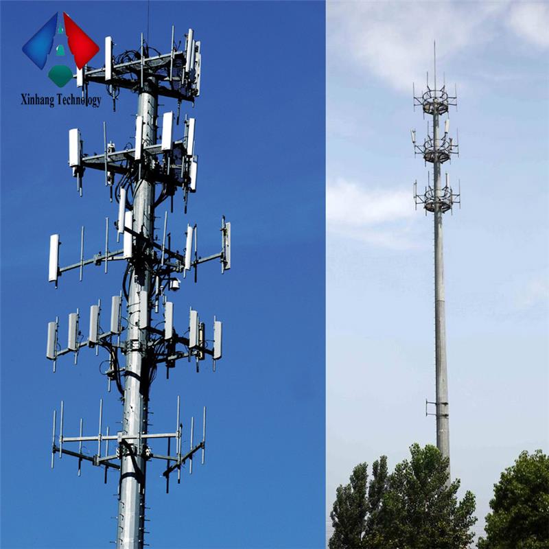 high quality telecommunication antenna steel radio microwave transmission tower monopole