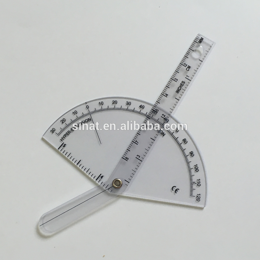 Promotion medical Plastic Finger Goniometer Flexion 0-120