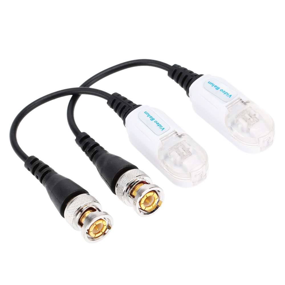 2pcs CCTV Video Balun Twisted Passive Video Balun Transceiver Anti-thunder BNC Cable CAT5 UTP Accessories