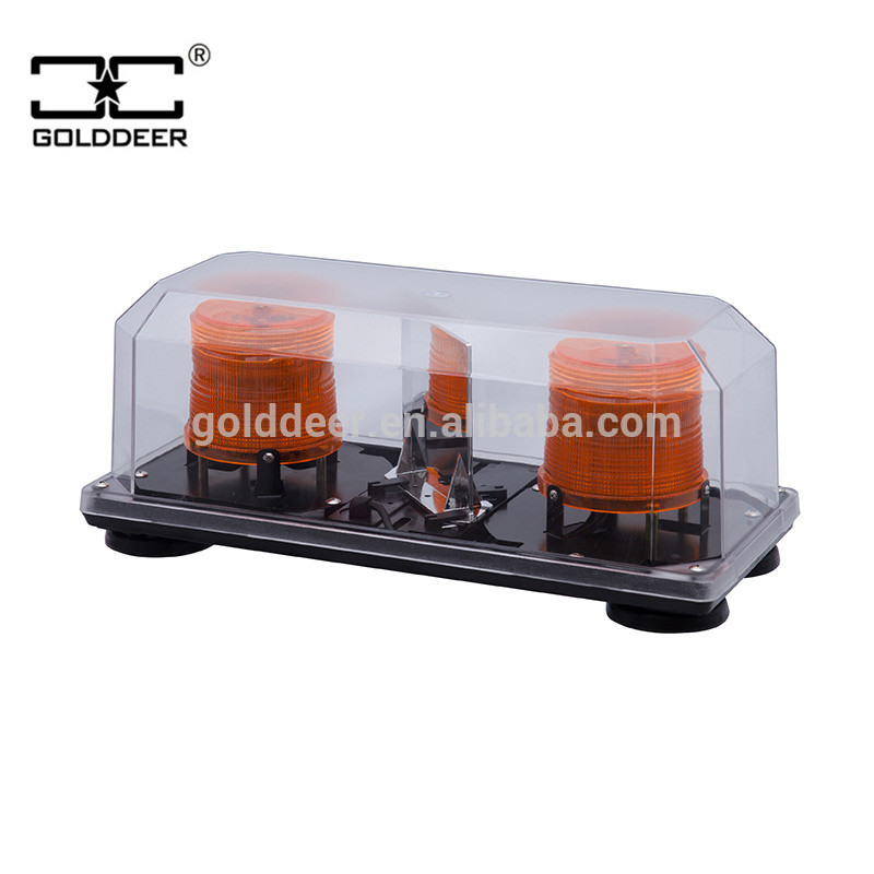 Clear PC Cover LED Amber Beacon Lights Mini Lightbar (TBD02456-2B)