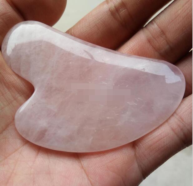 Pink Rose Quartz Gua Sha Stone Tool Jade Guasha Board