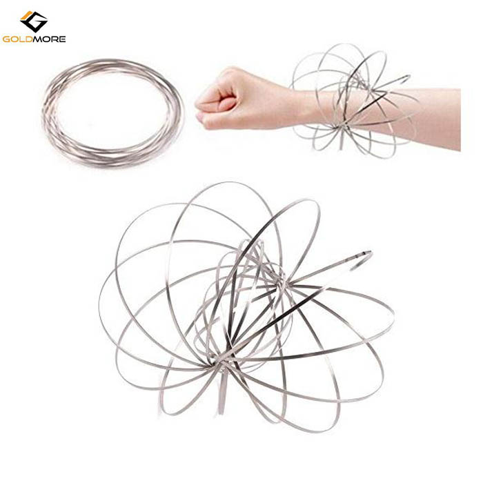 Goldmore 3D Flow Ring Kinetic Spring Toy For All Ages Funny Outdoor Game Intelligent Relax 3D Kinetic Spring Bracelet Toy