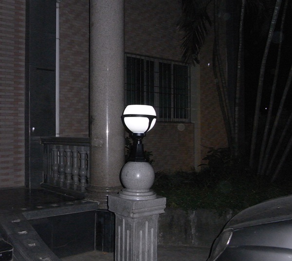 Good quality post solar gate pillar lamp light in Zhongshan