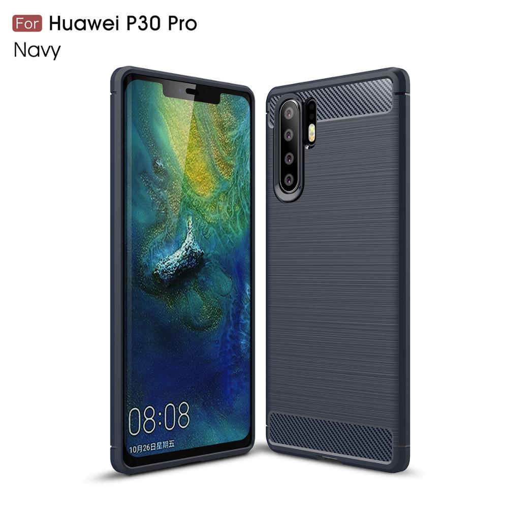 Carbon Fiber Tpu case For Huawei P30 Pro Soft CF Cover