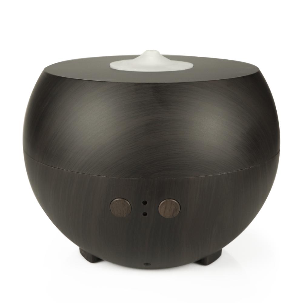 600ml Dark Wood Grain Essential Oil Diffuser, Serene House Ultrasonic Aroma Diffuser with Colorful LED Light for Bedroom, Garden