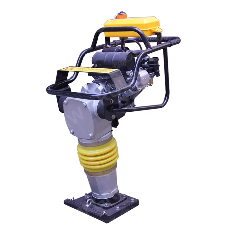 Vibratory tamping rammer soil compactor machine for asphalt road