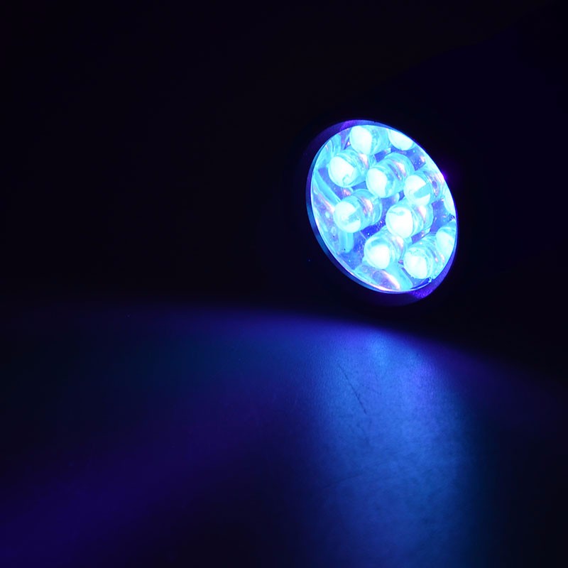 Topcom sell Mini Aluminum Alloy UV 12 Led 365nm UV Led Lamp