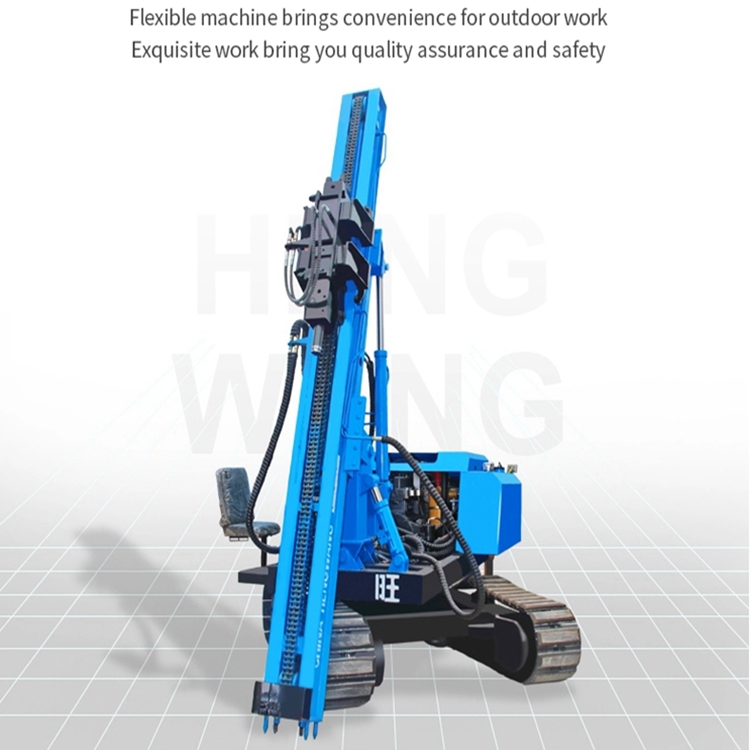 ground screw machine pile driver with GPS system