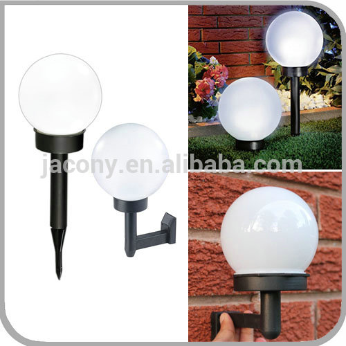 plastic globe ball outdoor solar led light (JL-8612)