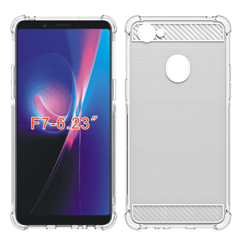 Carbon Fiber Cover soft Tpu case For OPPO F7