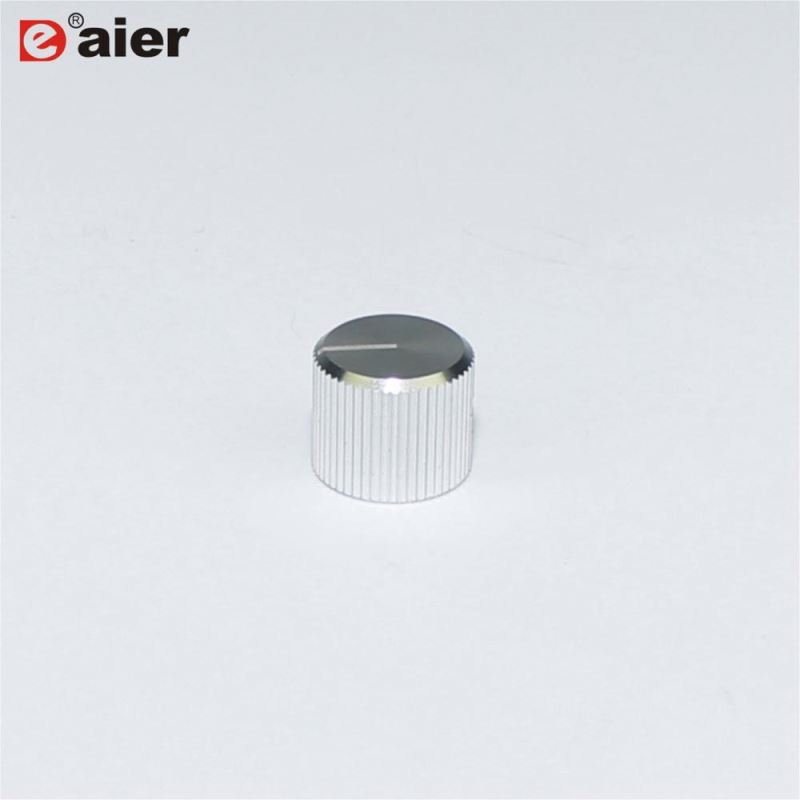 15MMX12.5MM 0.25 Inch Silver Rotary Electronic Control Metal Volume Knob