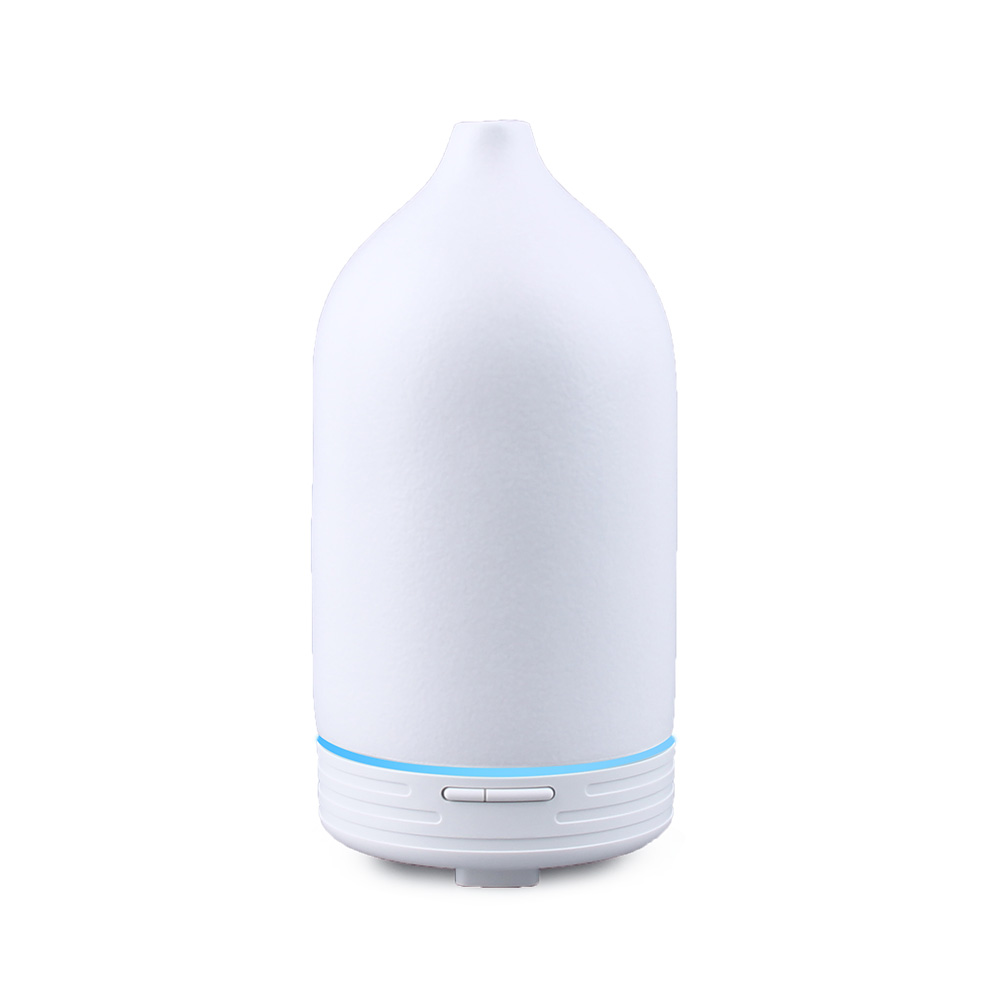 High Quality Gift White Vase Essential Oil Mist Humidifier Ceramic Oxygen Bottle Aroma Diffuser with Warm White Nightlight