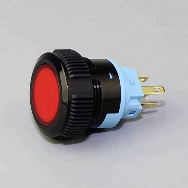 SPST 5 Pin Plastic GRB LED Bell Waterproof Pushbutton Switch