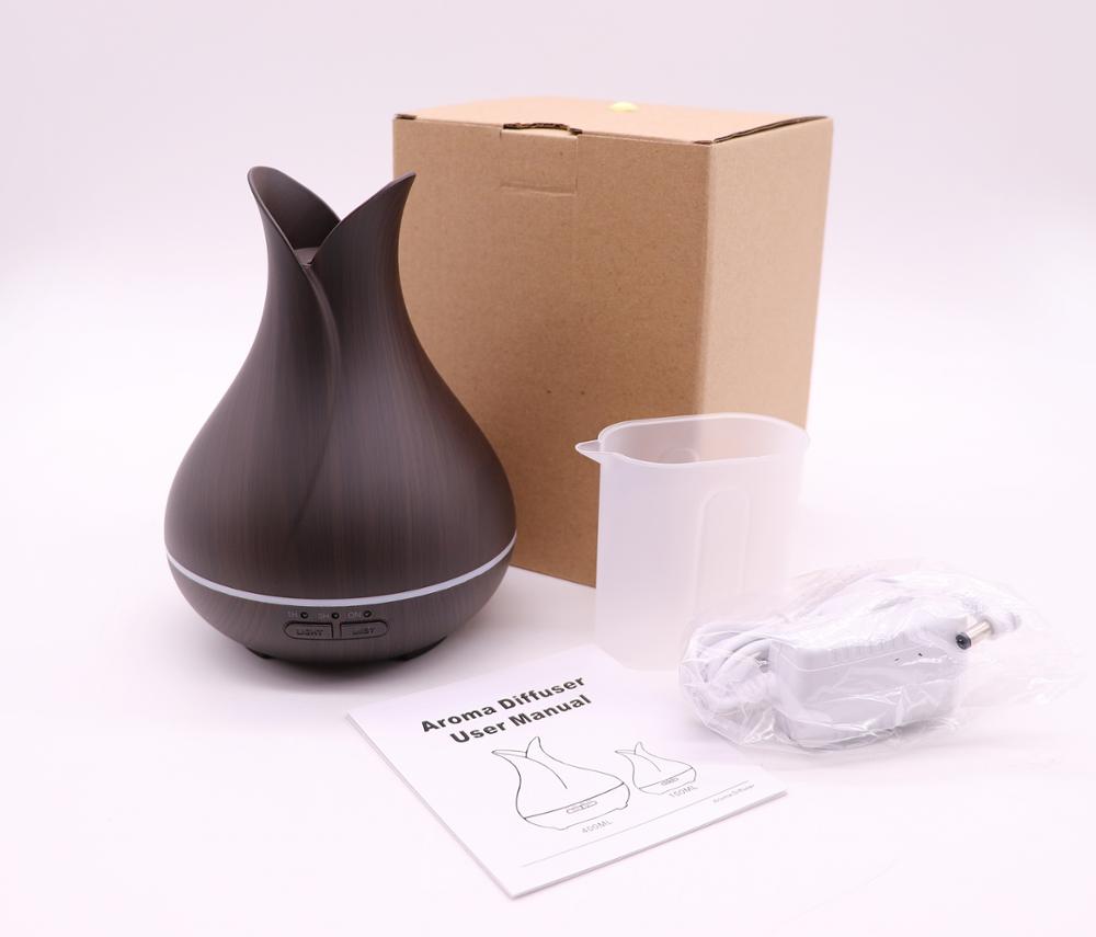 Europe Hot 150ml Vase Wood Grain Aromatherapy Essential Oil Diffuser, Factory Price Cool Mist Humidifiers for Home & Spa