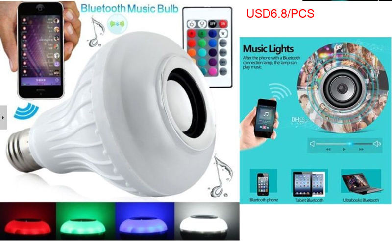 E27 LED Bulb 6W RGB Wireless Bluetooth Speaker Projector stage Lamp Remote Control Version ballroom lamps