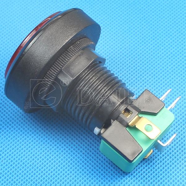 24mm NO NC Plastic Micro Arcade Push Button LED Switch