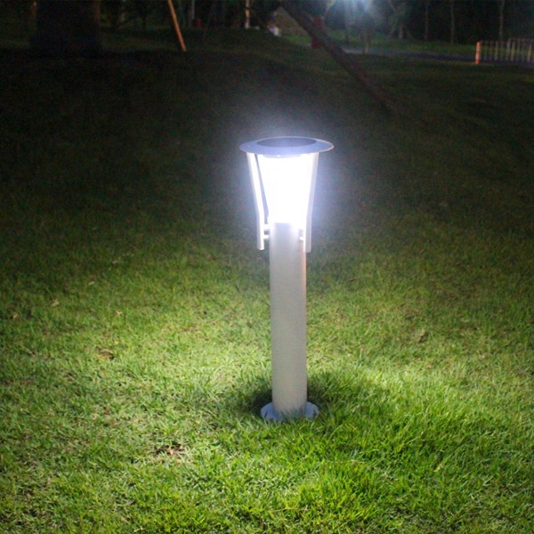 Squares business bollard lights integrated solar led pathway light solar panel battery rechargeable(JR-B009)