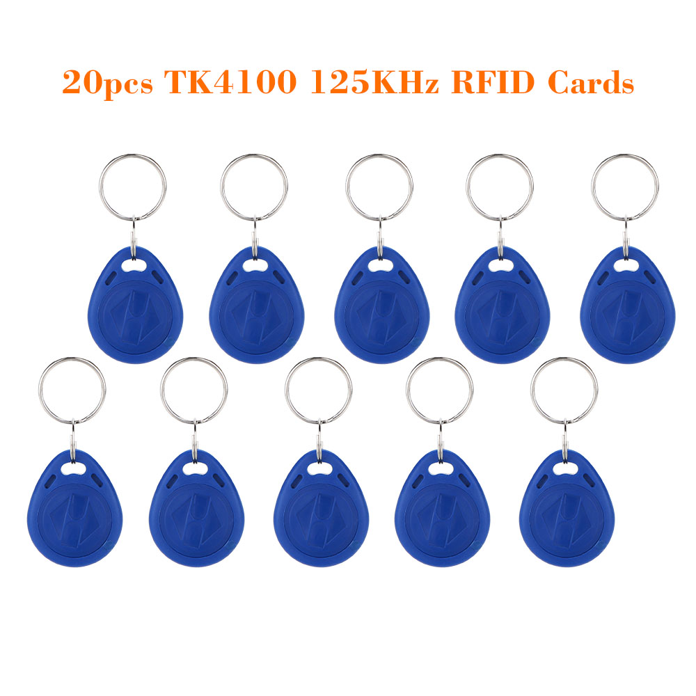 20pcs 125Khz RFID Proximity Keyfobs Ring Access Control Card Rfid Tag Door Entry Access Control EM Key Chain Card