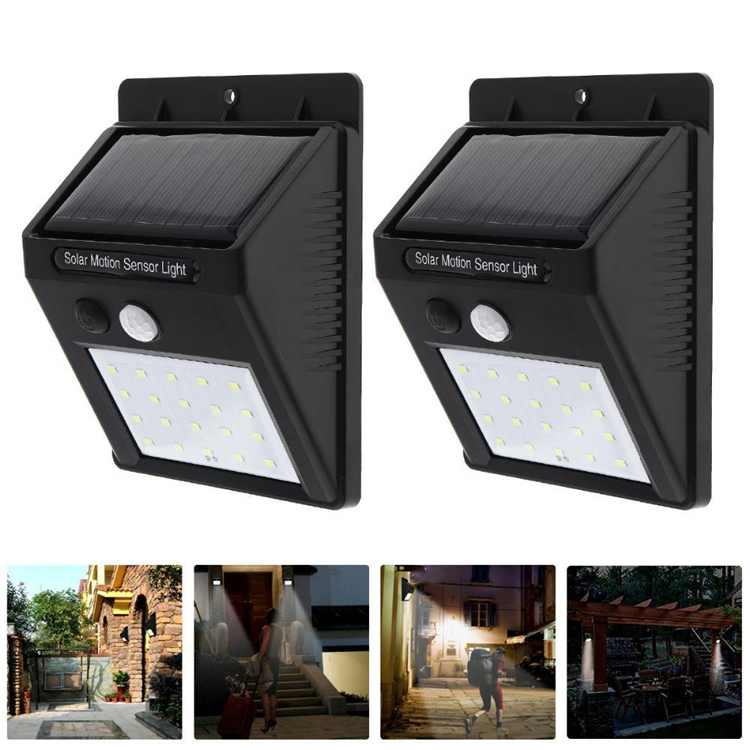 Goldmore solar motion sensor light outdoor 20 LED Motion Sensor Light for Patio, Deck, Yard,Garden