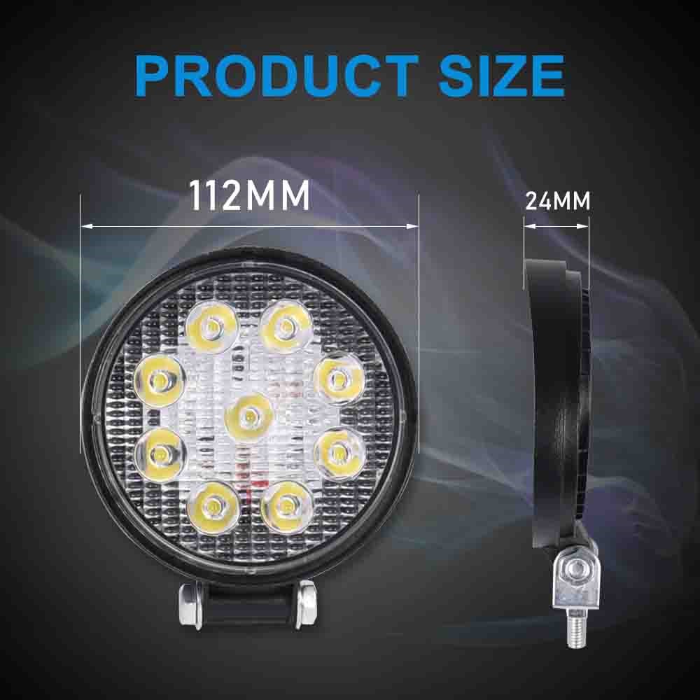 27w led work light Round Offroad Auto Led Work Light  Led Headlight Led Driving Light