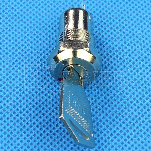 0.5A 250VAC SPST ON OFF 2 Pin Solder Terminal Key Switch Lock