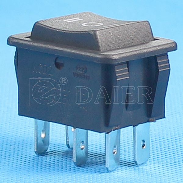 Medium DPDT (ON) OFF (ON) 6 Pin Momentary Rocker Switches 20A 250Vac