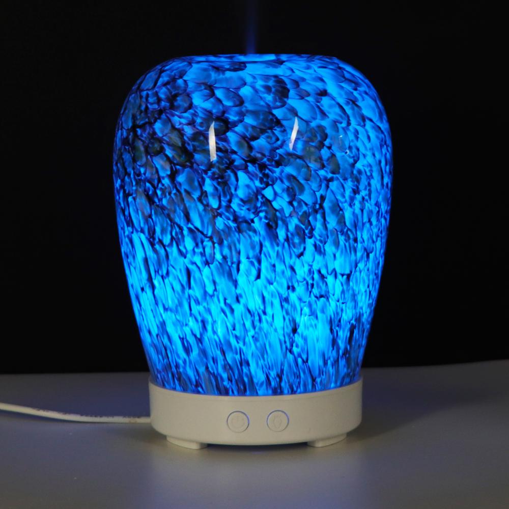 Green Vase Marble Glass 100ml Ultrasonic Cool Mist humidifier Whisper-Quiet Aroma Diffuser Customized Gift