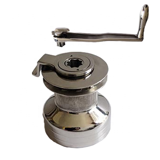 JVSW-005 Factory Wholesale price Boat manual hand Sailing Winch Anchor Small Winch Stainless Steel