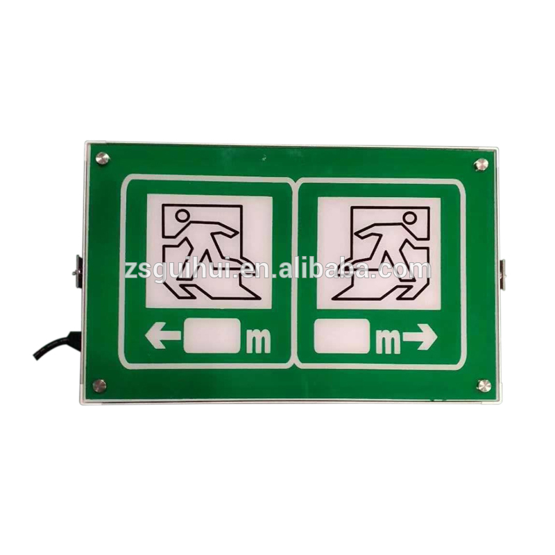 Green customized  Exit Sign Green LED acrylic Safty exit light Emergency Exit signs