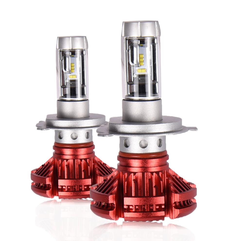 high quality aluminum x3 universal low heat autos car led headlight bulb