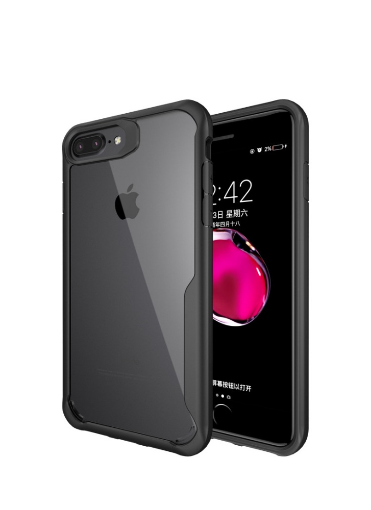 Best Supplier TPU PC Mirror Tempered Glass Cell Phone Case For Iphone 8 8 plus Case