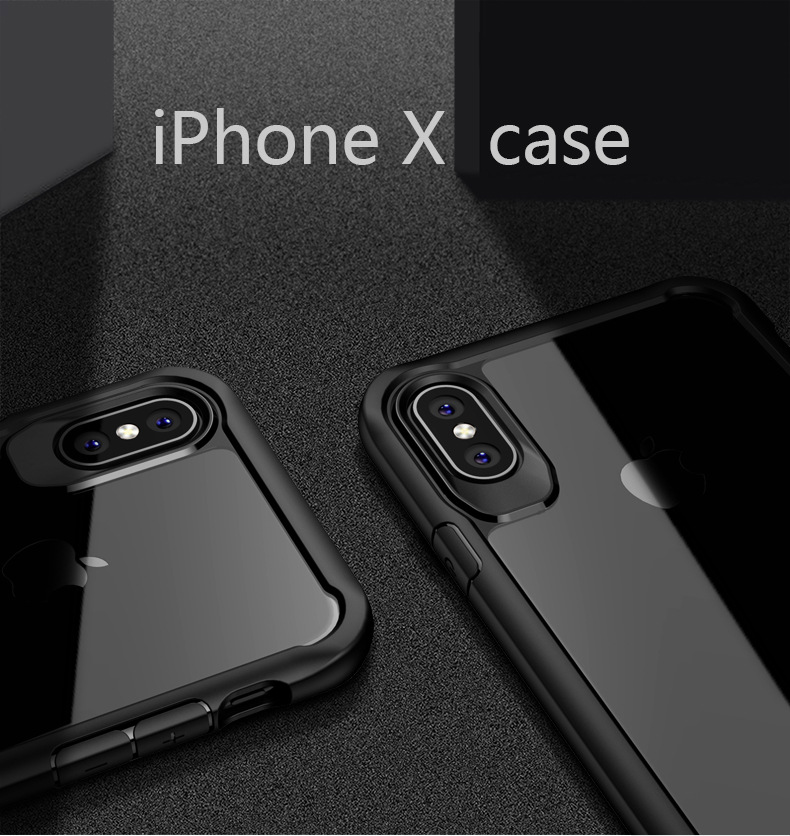 Best Supplier TPU PC Mirror Tempered Glass Cell Phone Case For Iphone X