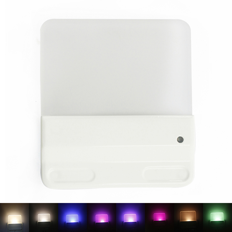 New Dimmable RGB color changing 8 colors staying plug in led night light