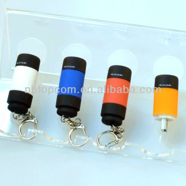 Promotion Gift Mini LED Key Ring Wedding Gift USB Rechargeable LED Key Chain with Customer LOGO