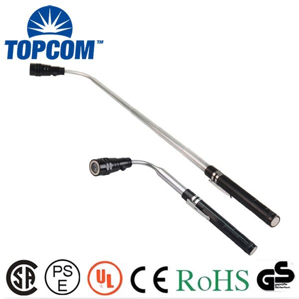 Adjustable 3 LED Telescopic Pick Up Tool Flashlight with Magnet